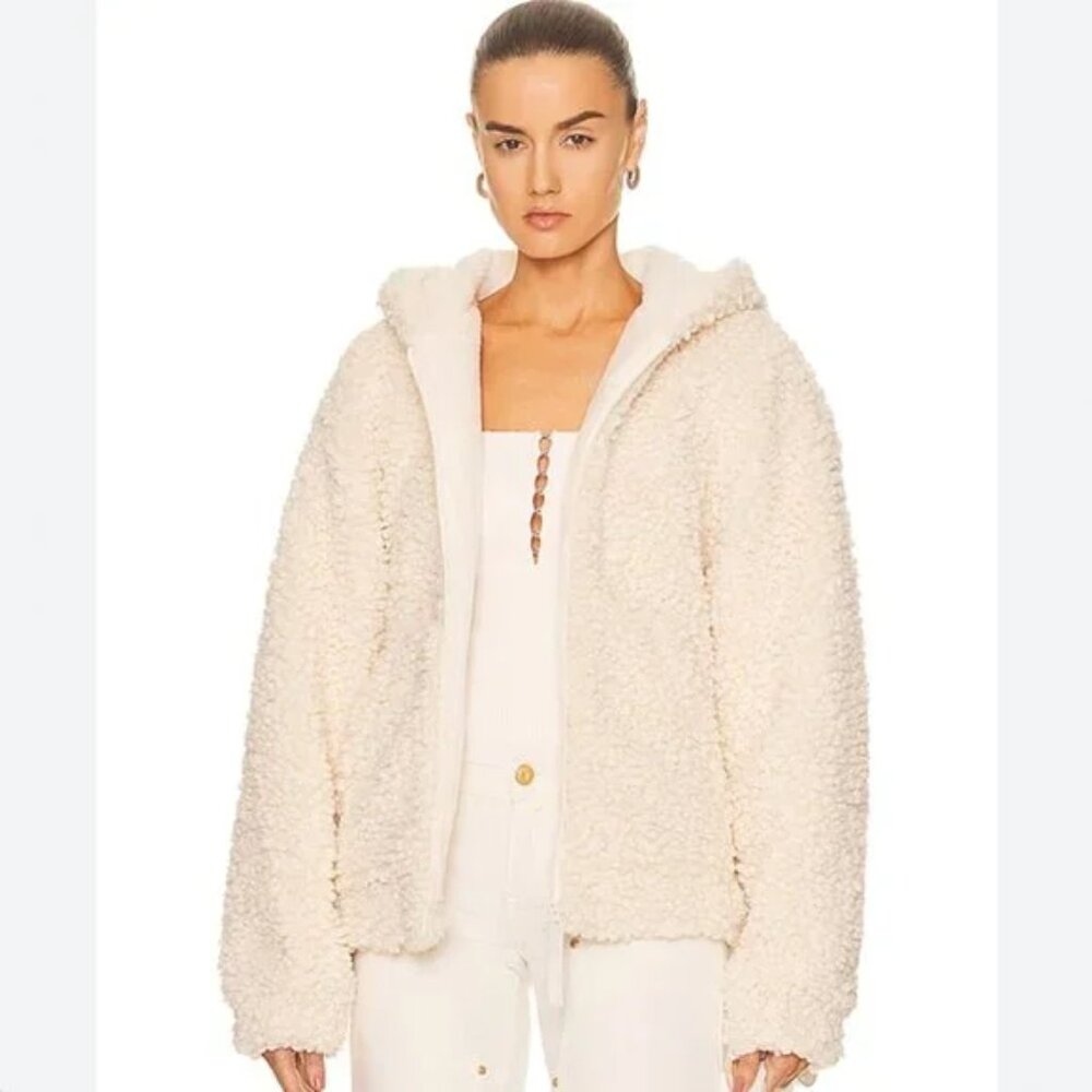 Helmut Lang faux shearling teddy jacket (M)
